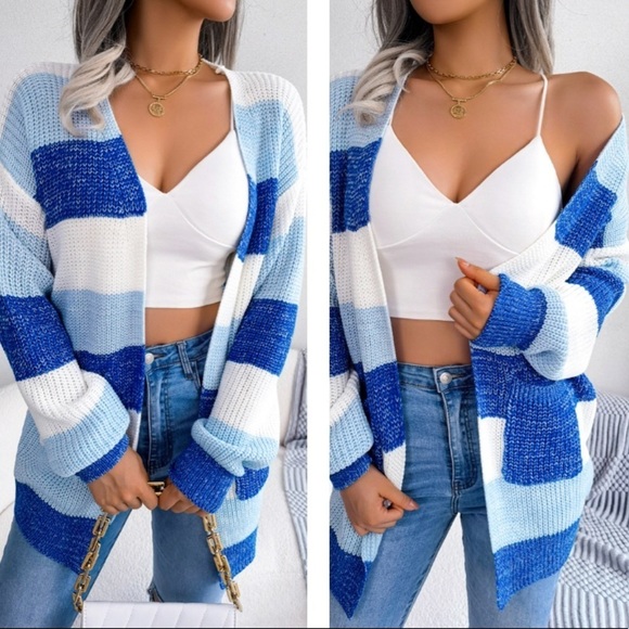 Warm Whisper Cozy Striped Cardigan - Picture 3 of 4